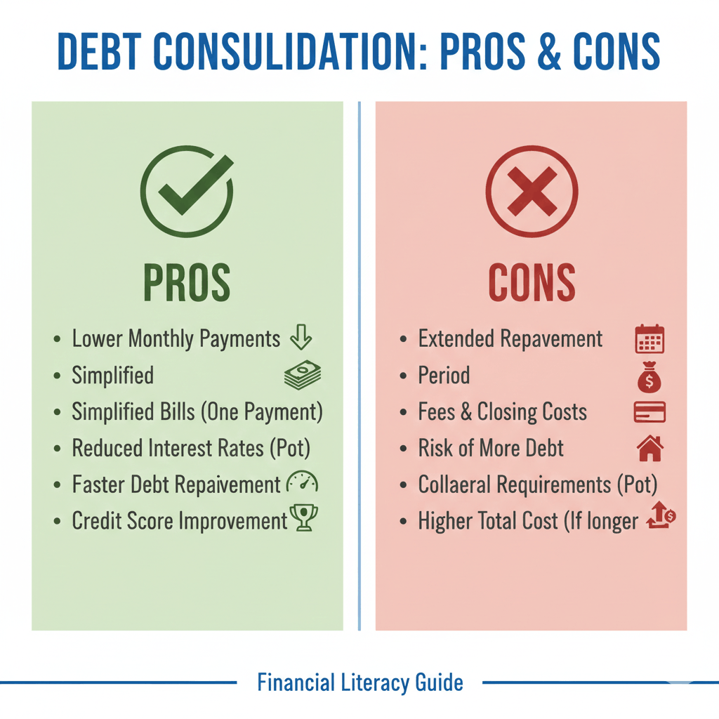 Debt Consolidation: Pros, Cons, and What to Watch Out For 2 Debt Consolidation Pros Cons