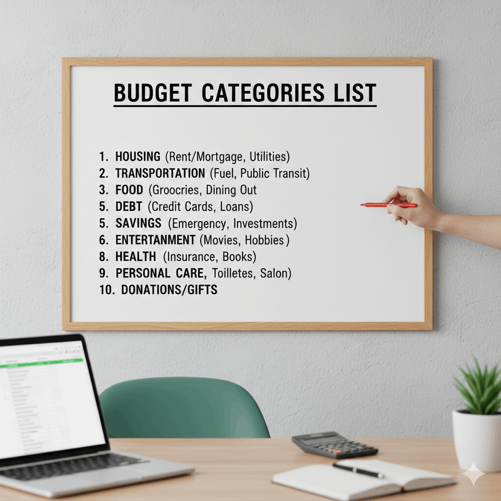 Budget Categories List: What to Include (With a Simple Template) 2 Budget Categories List